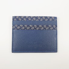 Portacarte Paisley Blu-Grigio